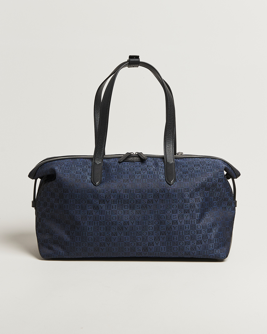 Herr | Väskor | Smythson | Canvas Stamp Small Travel Bag Navy