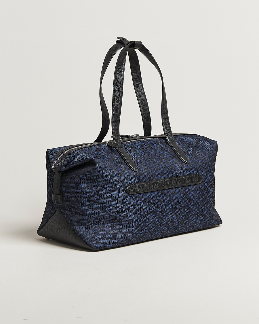 Herr | Väskor | Smythson | Canvas Stamp Small Travel Bag Navy