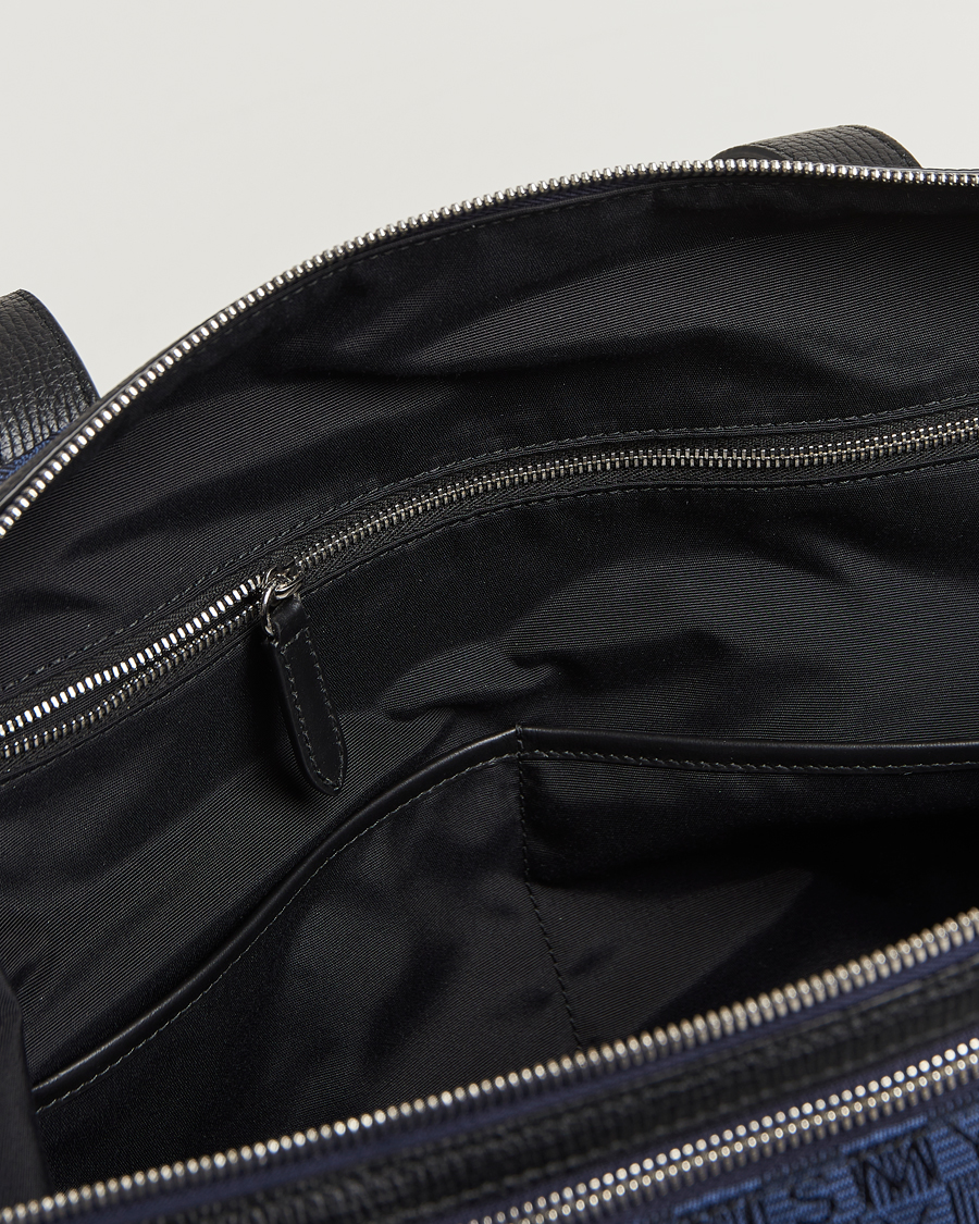 Herr | Väskor | Smythson | Canvas Stamp Small Travel Bag Navy