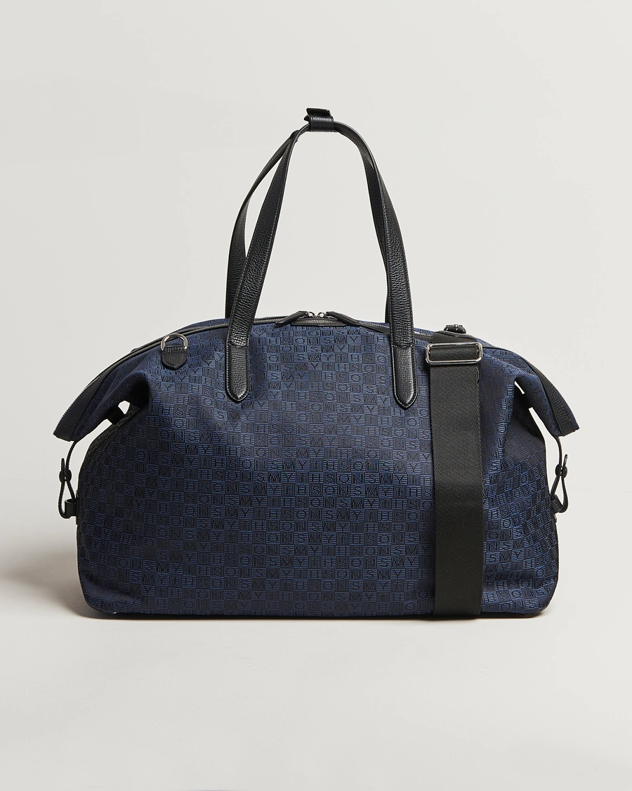 Herr | Väskor | Smythson | Canvas Stamp Travel Bag Navy