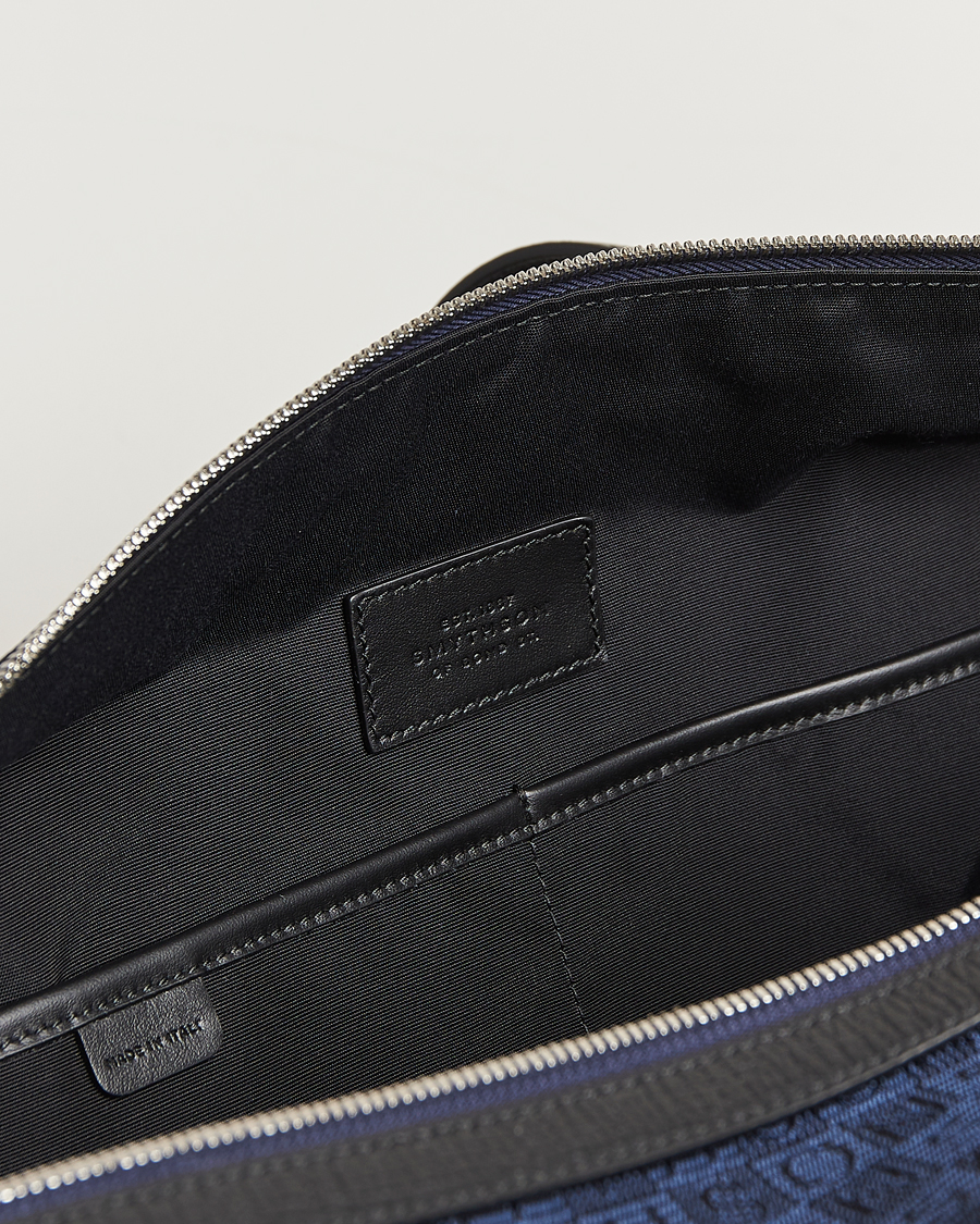 Herr | Väskor | Smythson | Canvas Stamp Travel Bag Navy