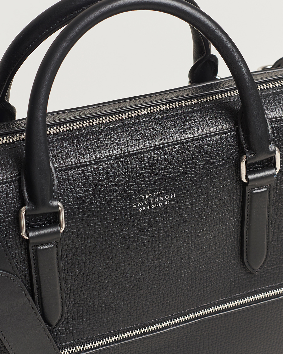 Herr | Väskor | Smythson | Ludlow Slim Briefcase With Zip Front Black