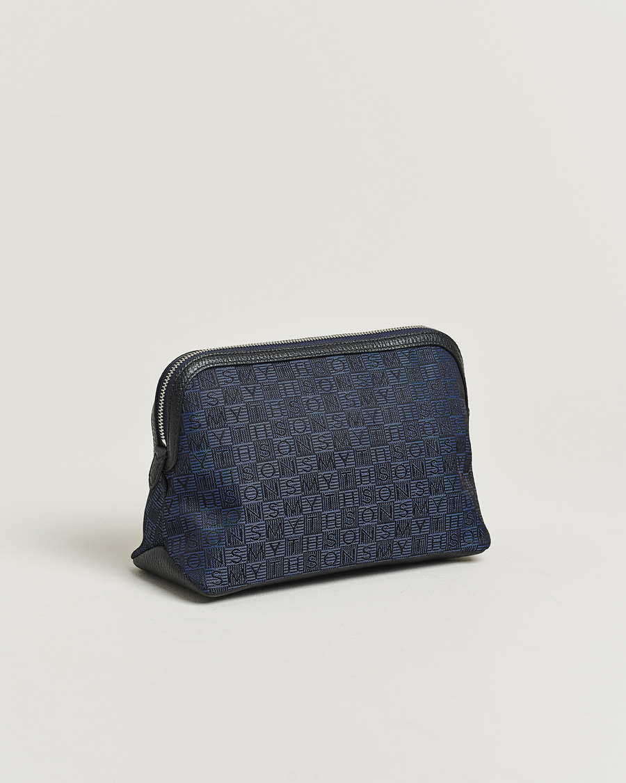 Herr | Smythson Canvas Stamp Travel Pouch Navy | Smythson | Canvas Stamp Travel Pouch Navy