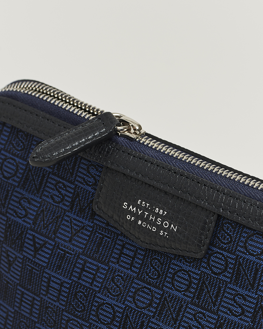 Herr | Smythson Canvas Stamp Travel Pouch Navy | Smythson | Canvas Stamp Travel Pouch Navy