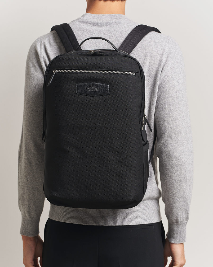 Herr | Väskor | Smythson | Canvas Norton Backpack Black