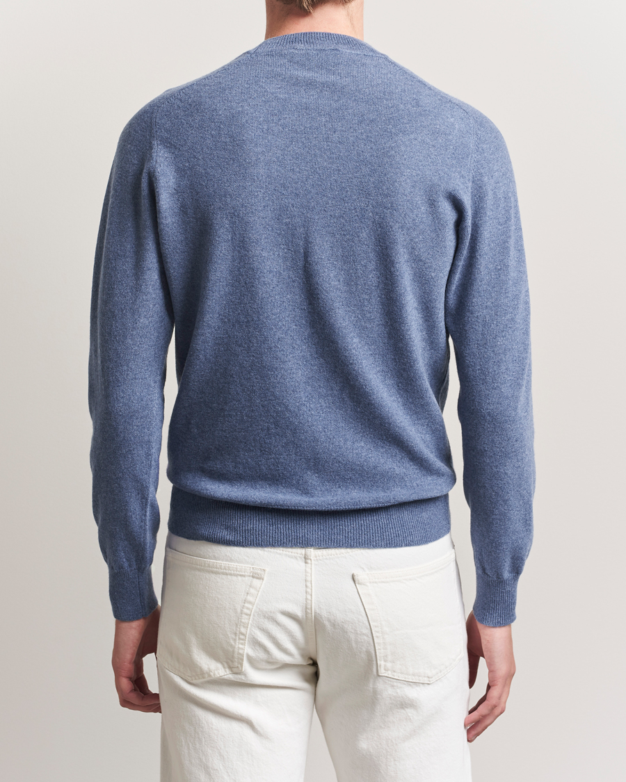 Herr | Tröjor | Altea | Wool/Cashmere Crew Neck Pullover Blue