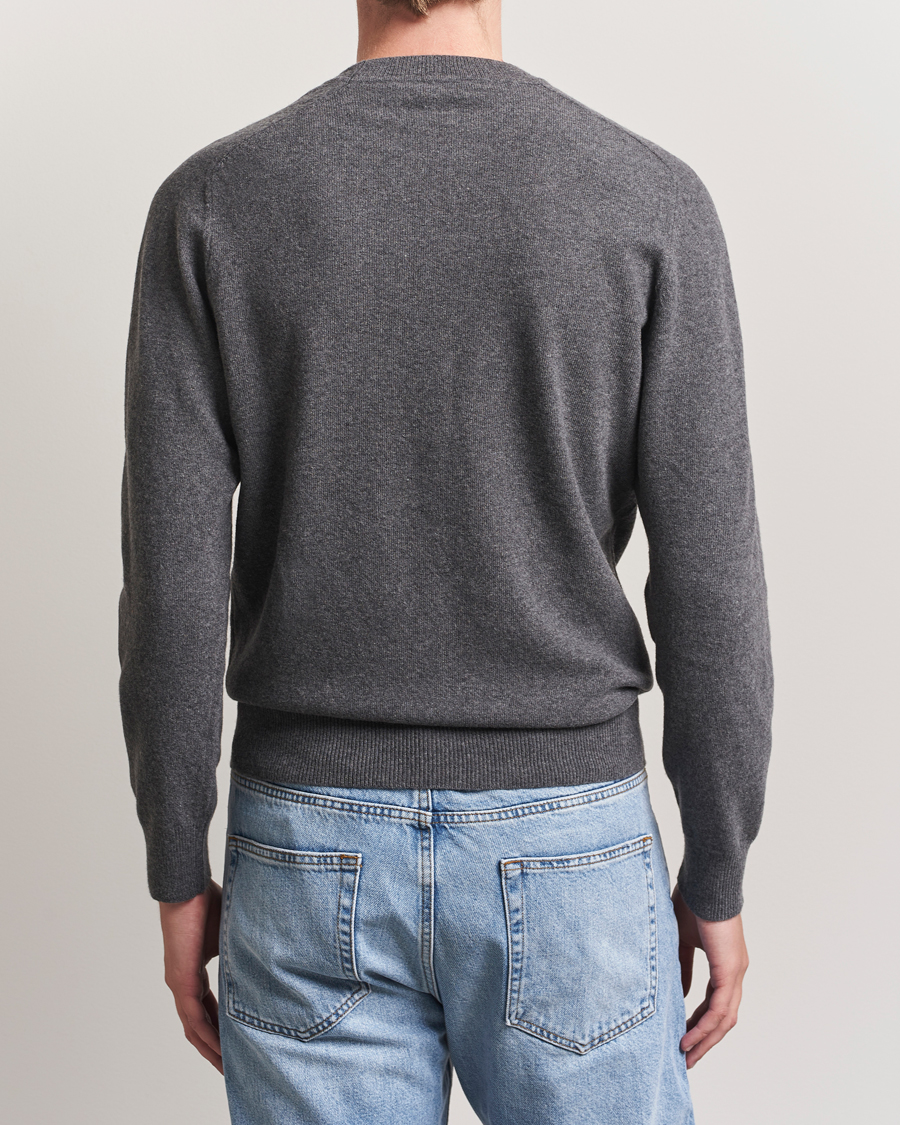 Herr | Tröjor | Altea | Wool/Cashmere Crew Neck Pullover Charcoal