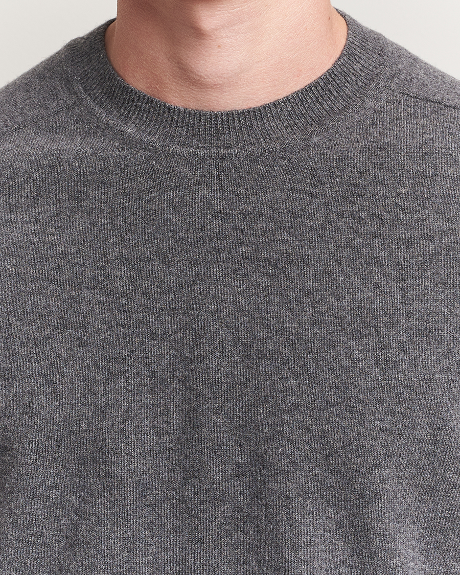 Herr | Tröjor | Altea | Wool/Cashmere Crew Neck Pullover Charcoal