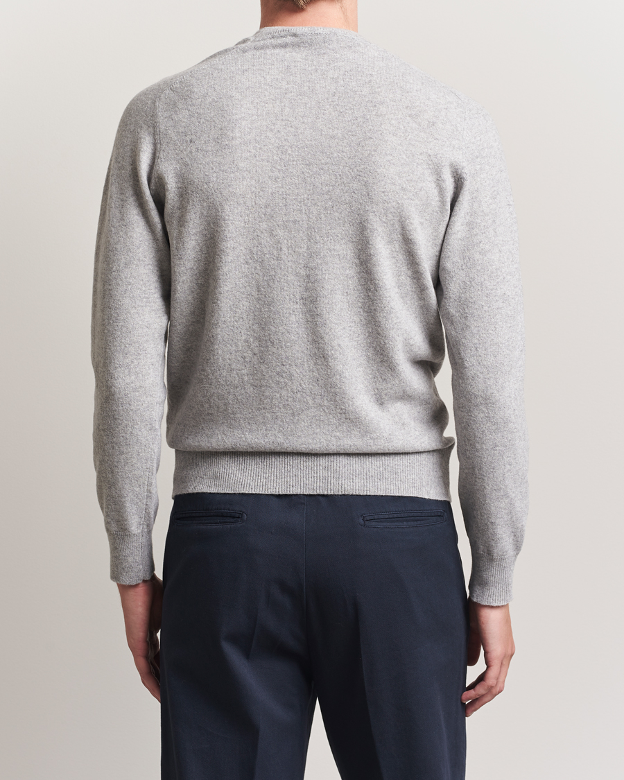Herr | Tröjor | Altea | Wool/Cashmere Crew Neck Pullover Light Grey