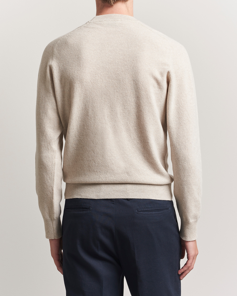 Herr | Tröjor | Altea | Wool/Cashmere Crew Neck Pullover Beige