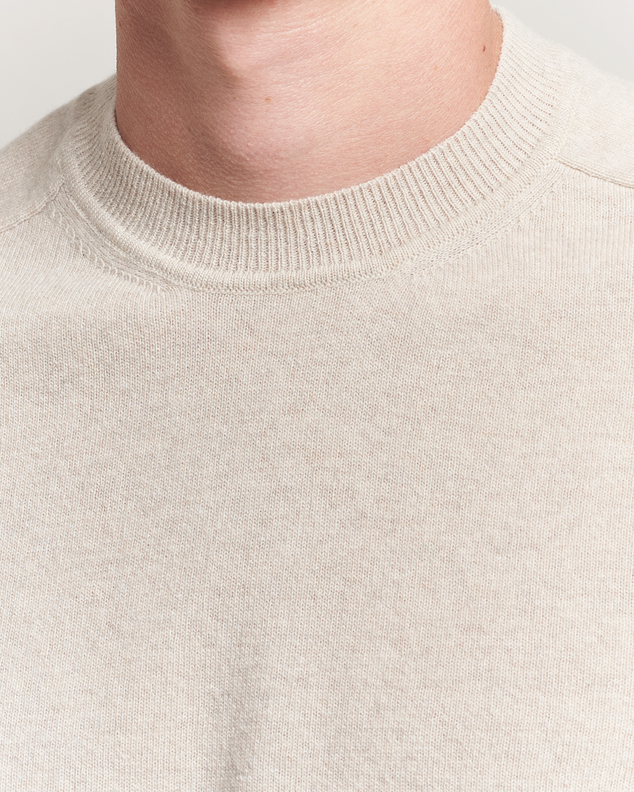 Herr | Tröjor | Altea | Wool/Cashmere Crew Neck Pullover Beige