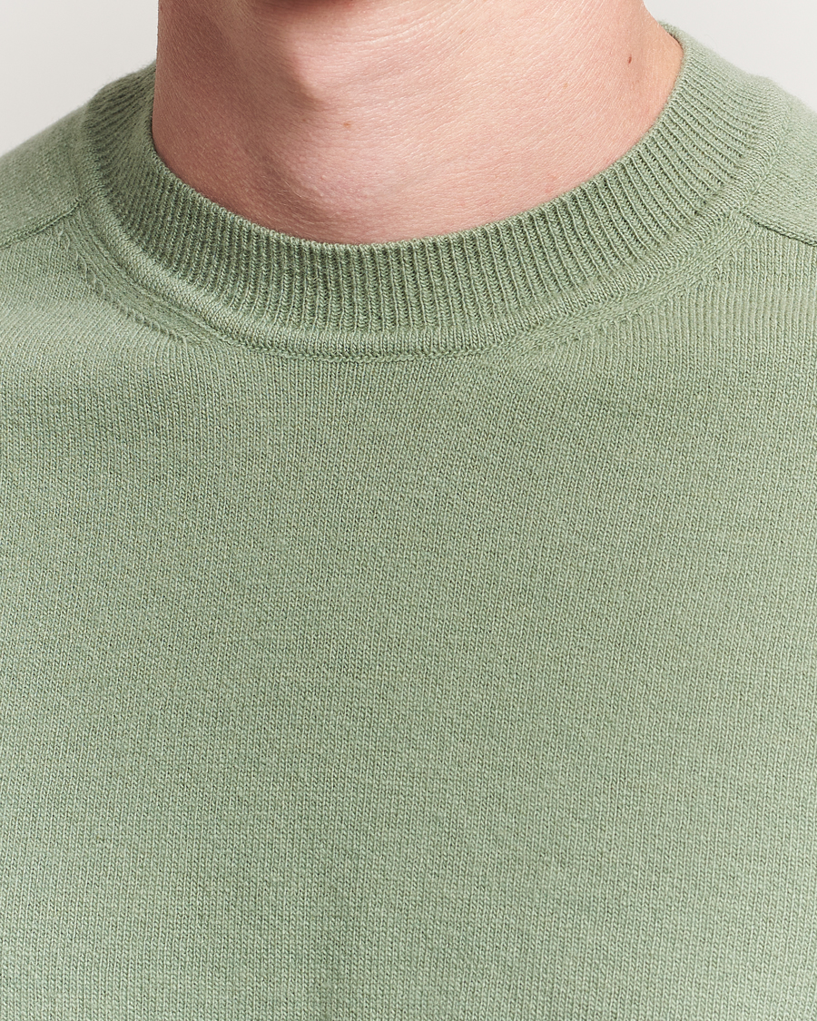 Herr | Tröjor | Altea | Wool/Cashmere Crew Neck Pullover Green