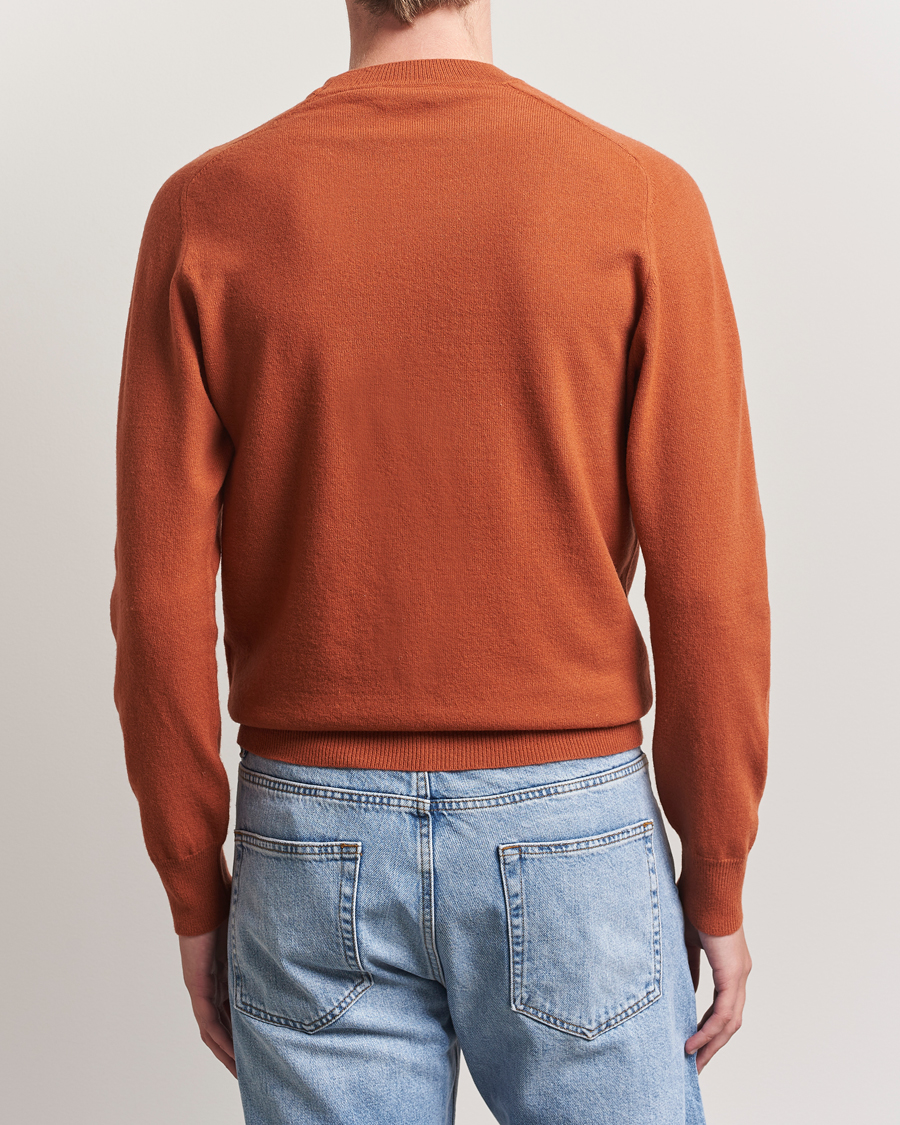 Herr | Tröjor | Altea | Wool/Cashmere Crew Neck Pullover Orange