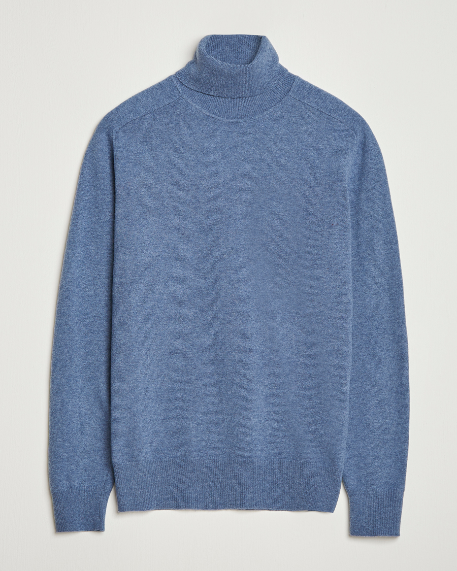 Herr | Tröjor | Altea | Wool/Cashmere Rollneck Blue