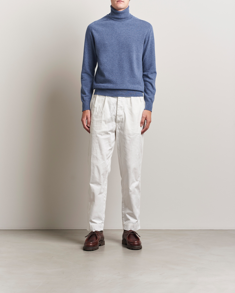 Herr | Tröjor | Altea | Wool/Cashmere Rollneck Blue