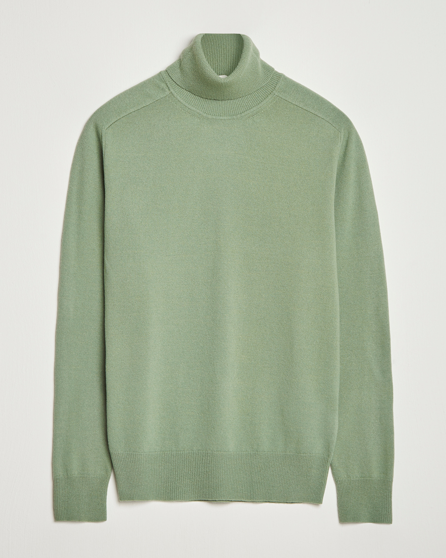 Herr | Tröjor | Altea | Wool/Cashmere Rollneck Green