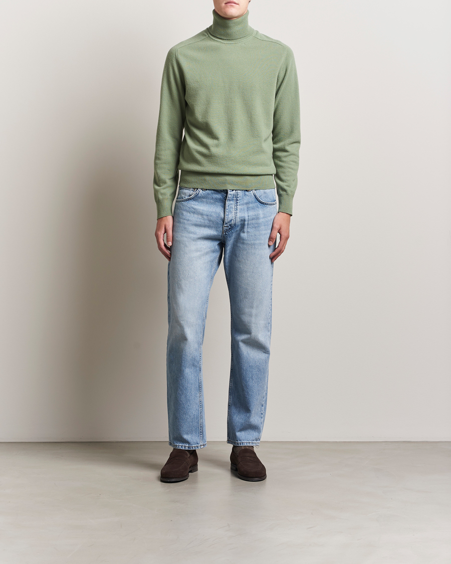 Herr | Tröjor | Altea | Wool/Cashmere Rollneck Green