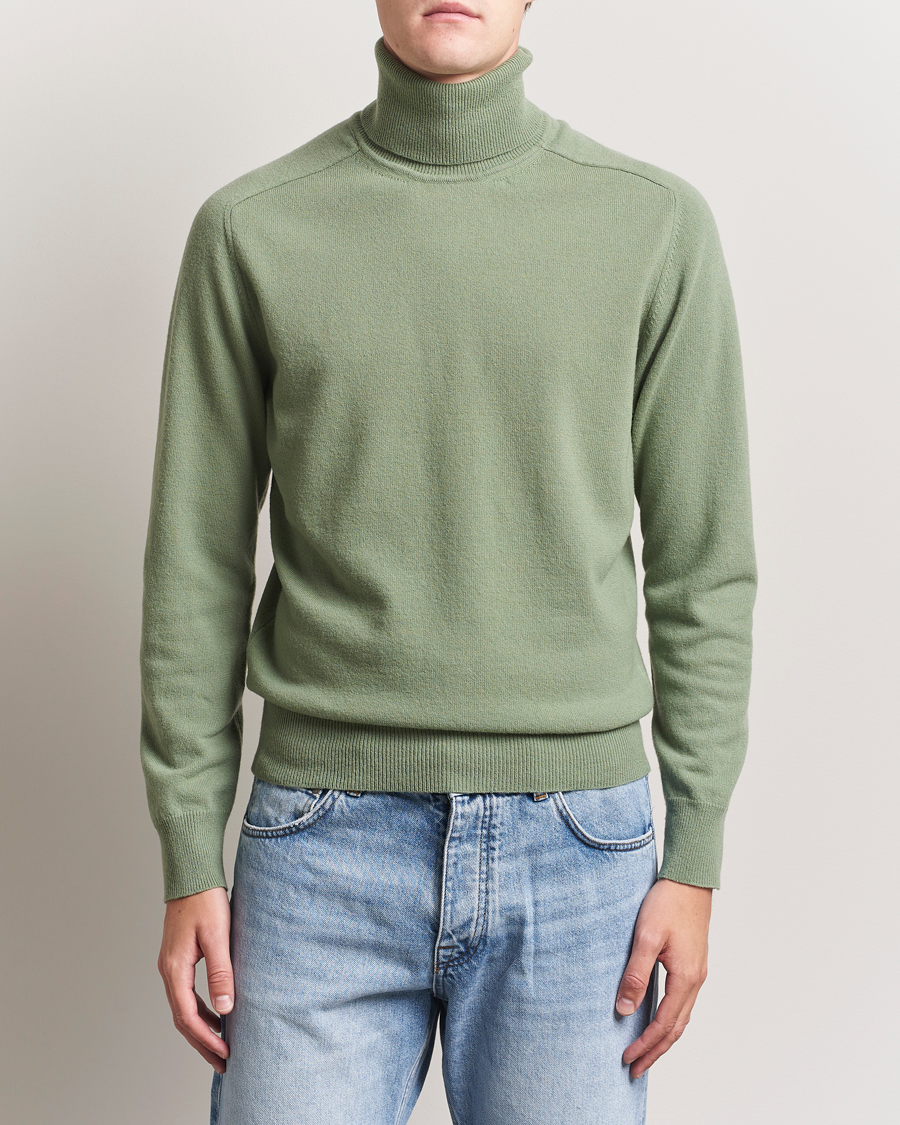 Herr | Tröjor | Altea | Wool/Cashmere Rollneck Green