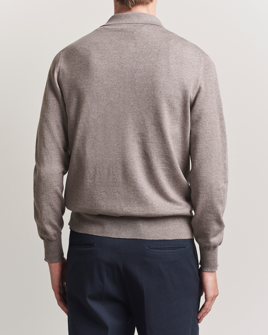 Herr | Tröjor | Altea | Merino Wool Cardigan Taupe