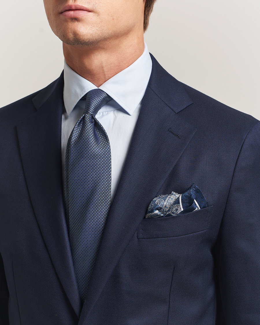 Herr | Slipsar | Amanda Christensen | Box Set Silk 8 cm Tie And Pocket Square Sky Blue