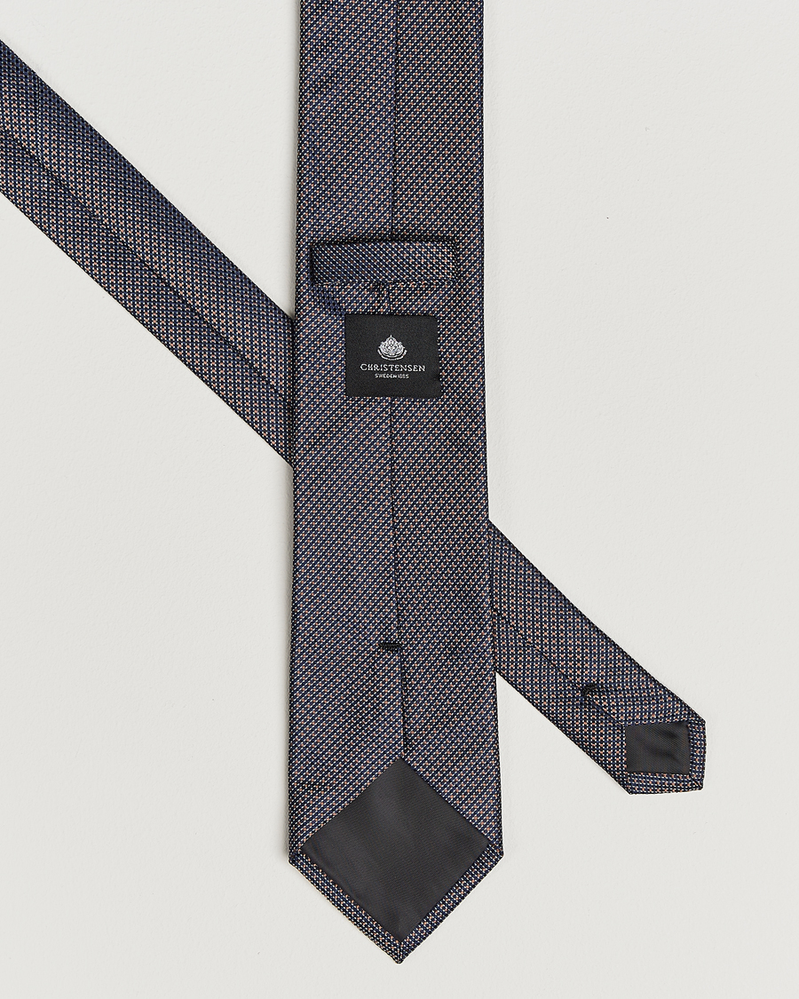Herr | Slipsar | Amanda Christensen | Box Set Silk 8 cm Tie And Pocket Square Brown