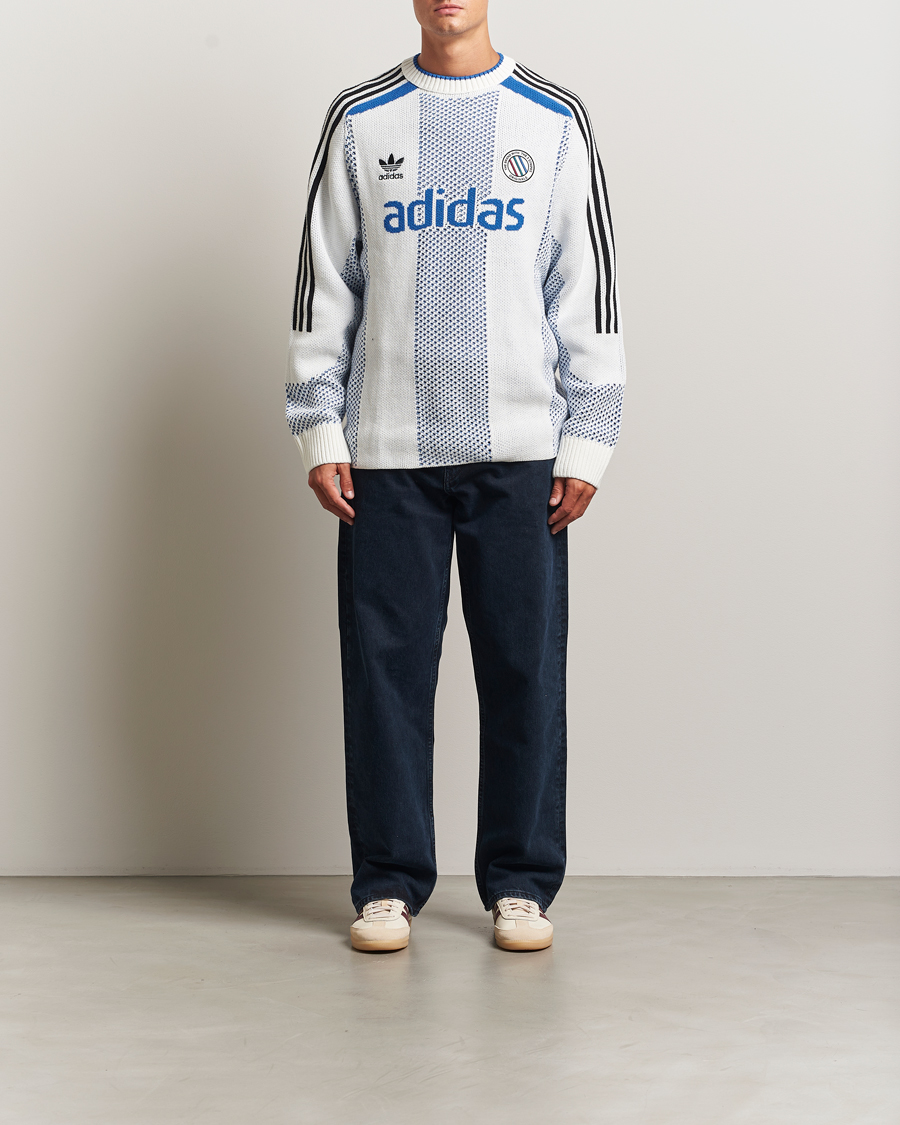 Herr | Tröjor | adidas Originals | Knitted Football Sweater White