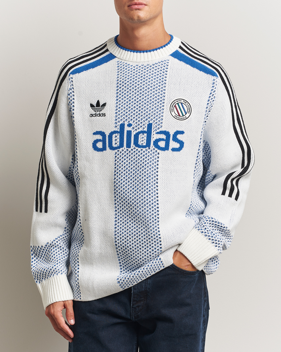 Herr | Tröjor | adidas Originals | Knitted Football Sweater White