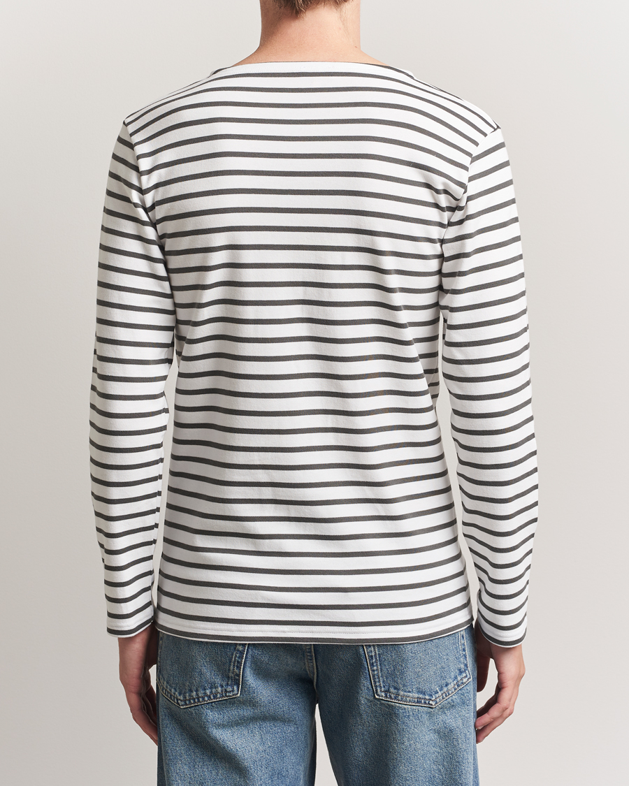 Herr | T-Shirts | Armor-lux | Houat Héritage Stripe Long Sleeve T-Shirt Milk/Chiméra