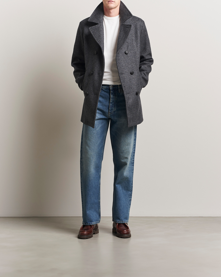 Herr | Jackor | Armor-lux | Kermor Wool Peacoat Grey Melange