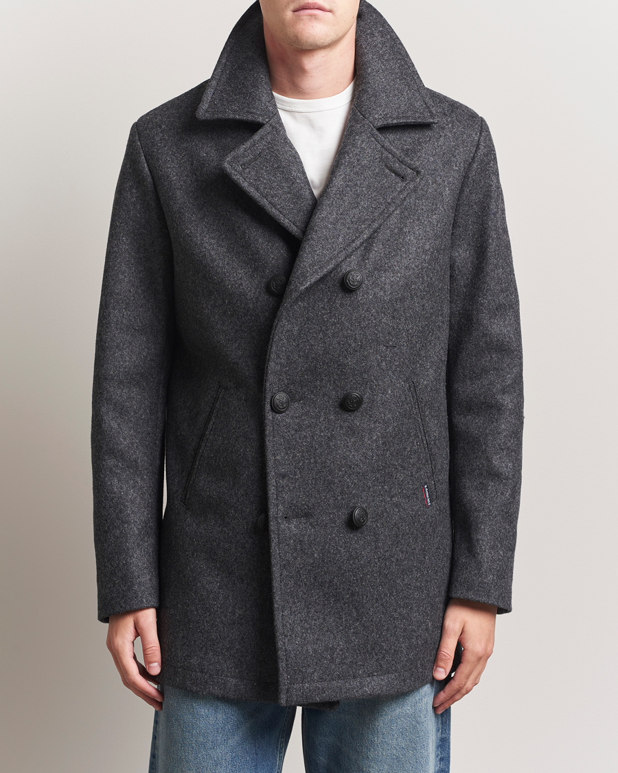 Herr | Jackor | Armor-lux | Kermor Wool Peacoat Grey Melange