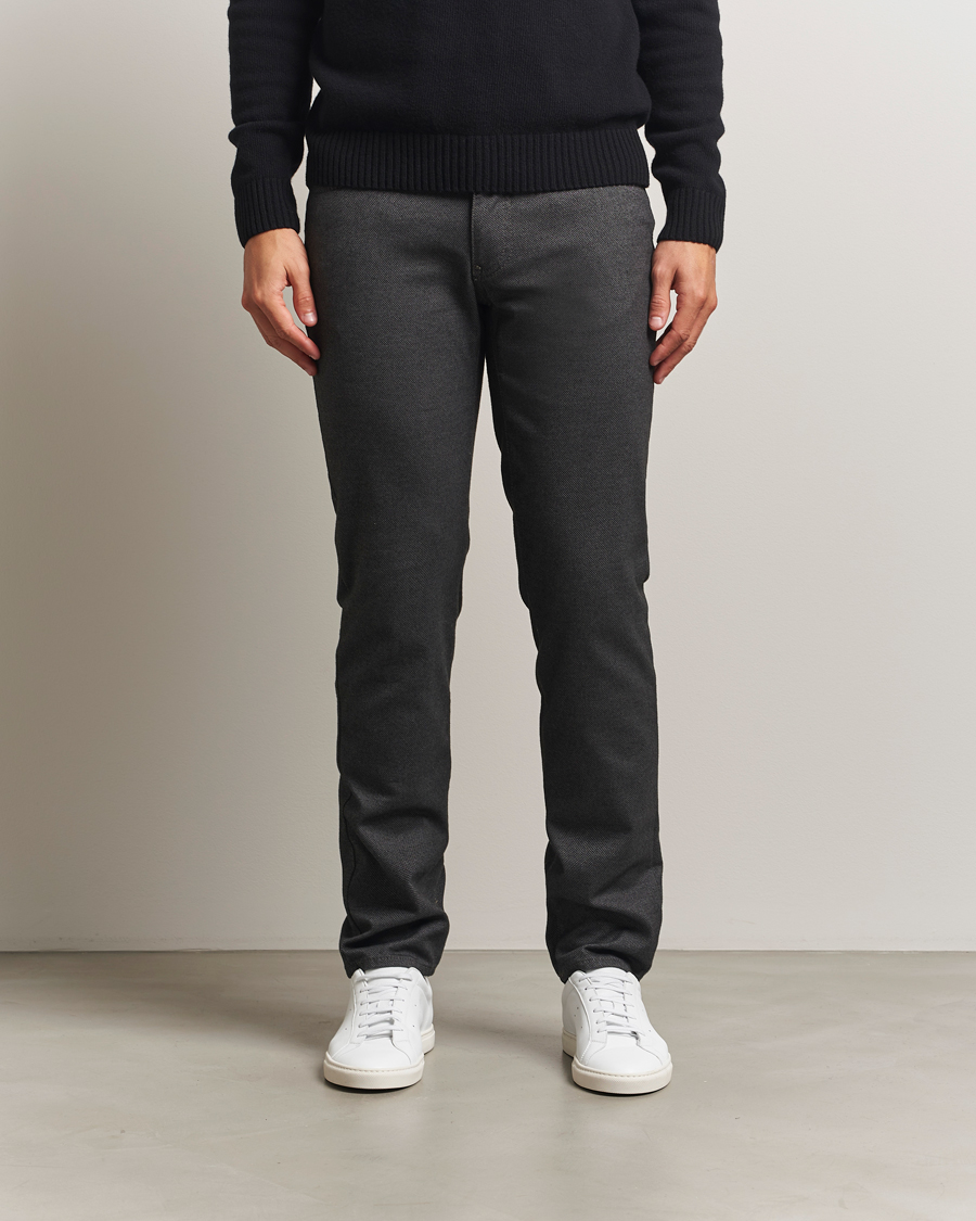 Herr | Byxor | Brax | Cadiz Woo.Look 5-Pocket Pants Elephant Grey
