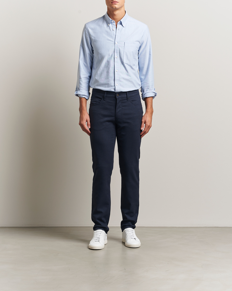 Herr | Byxor | Brax | Cadiz Woo.Look 5-Pocket Pants Universe Blue