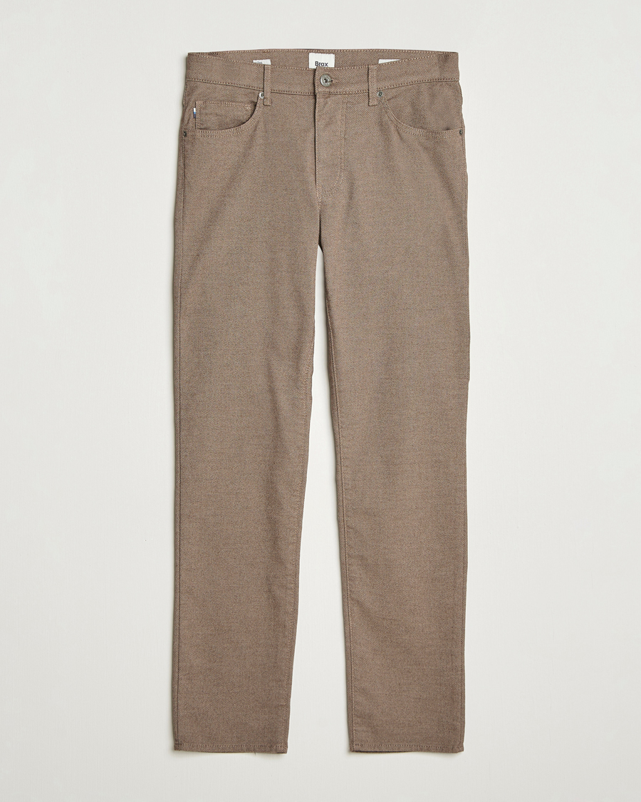 Herr | Byxor | Brax | Cadiz Woo.Look 5-Pocket Pants Camel