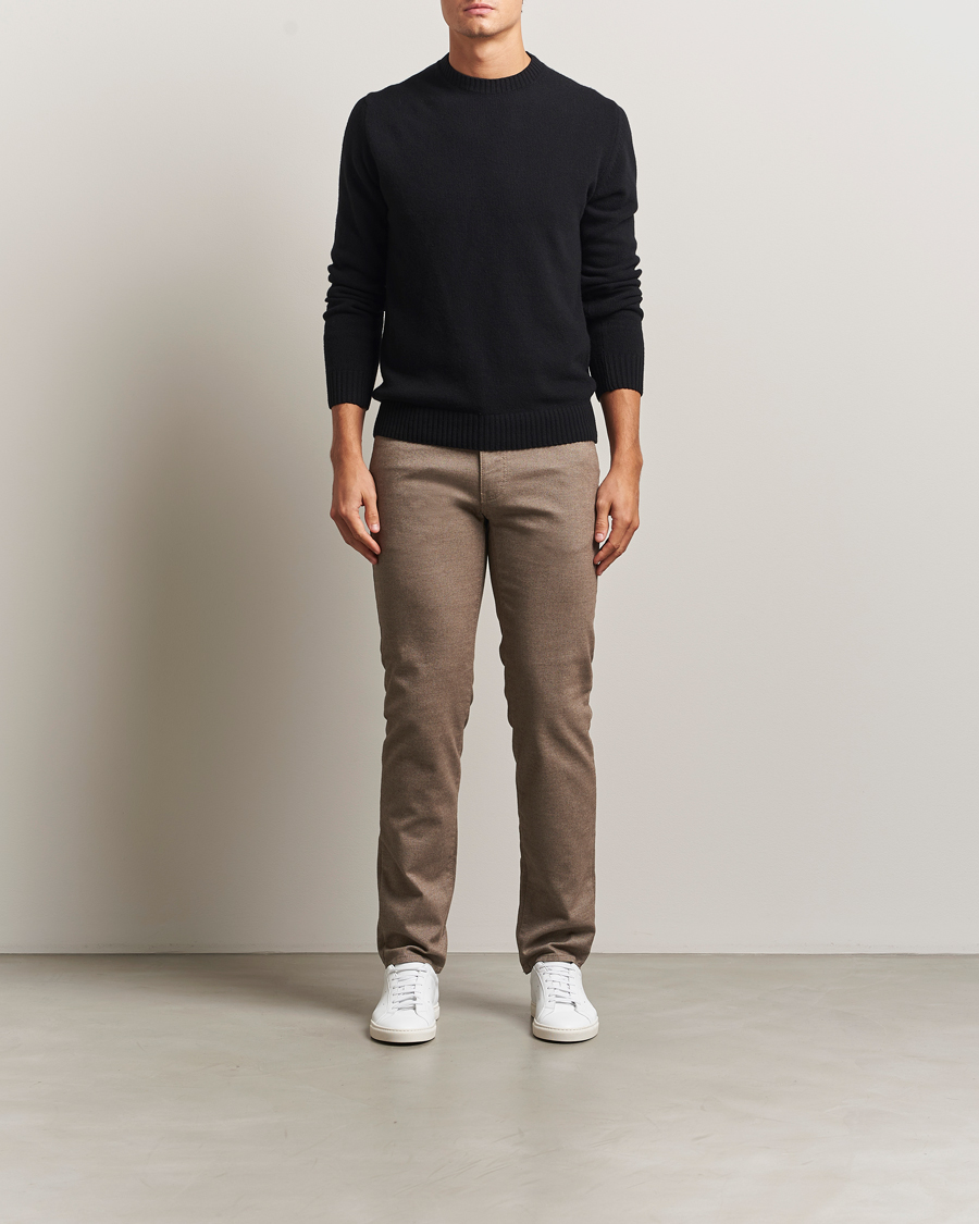 Herr | Byxor | Brax | Cadiz Woo.Look 5-Pocket Pants Camel