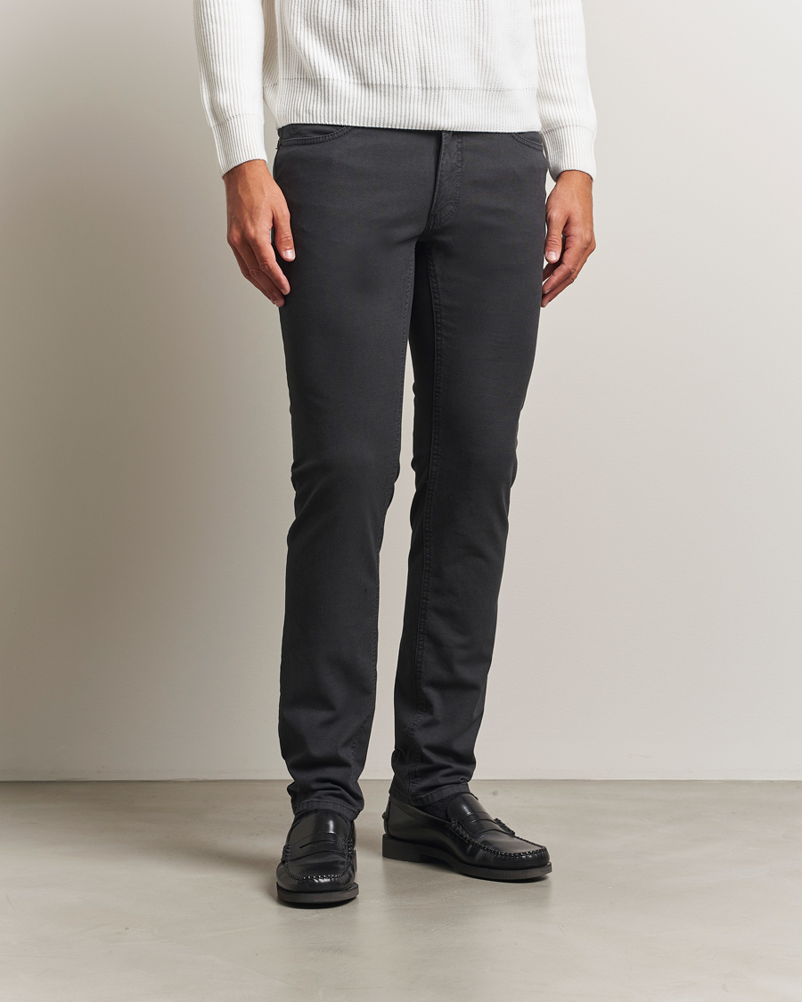 Herr | Byxor | Brax | Chuck Hi-Flex 5-Pocket Pants Elephant Grey