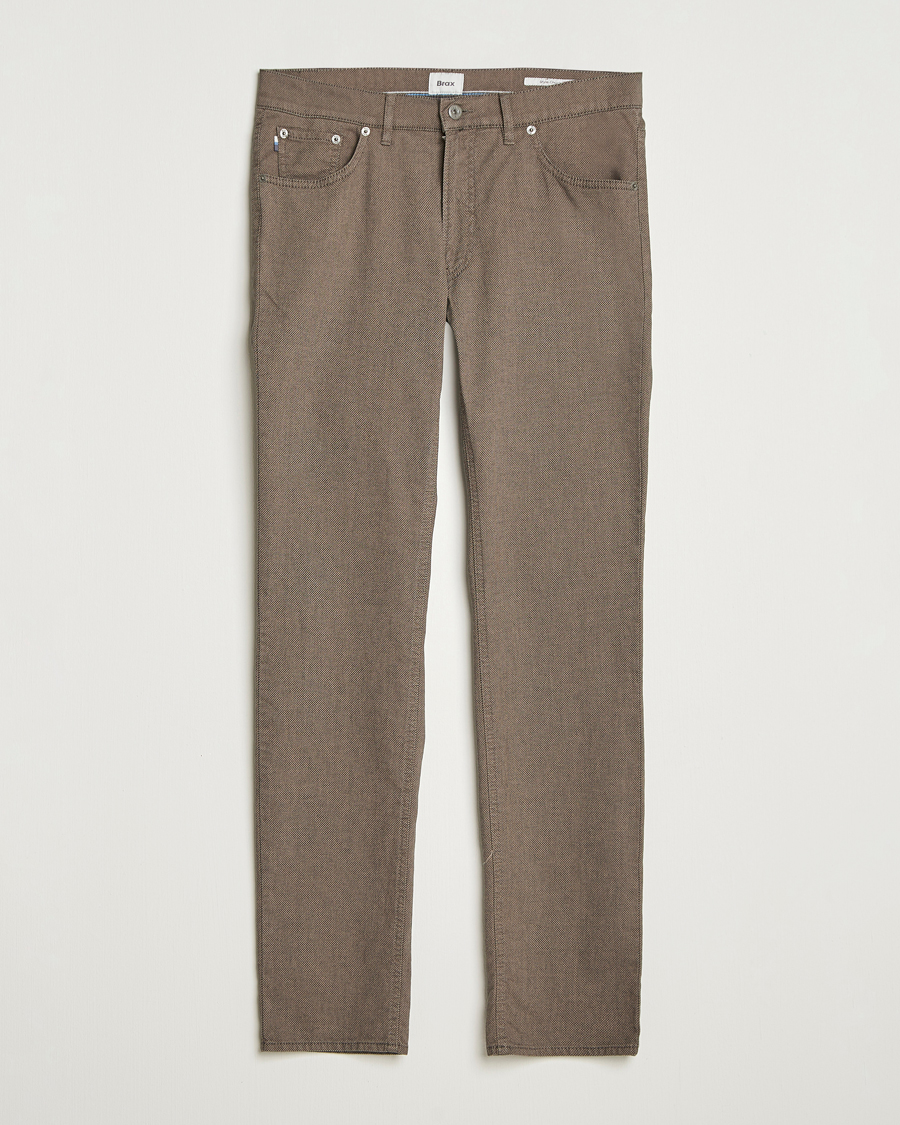 Herr | Byxor | Brax | Chuck Hi-Flex 5-Pocket Pants Walnut