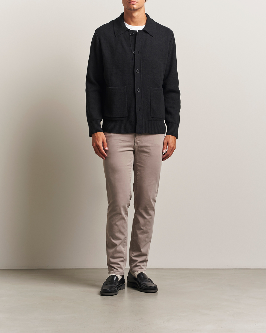 Herr | Byxor | Brax | Cadiz Cotton Satin 5-Pocket Pants Stone