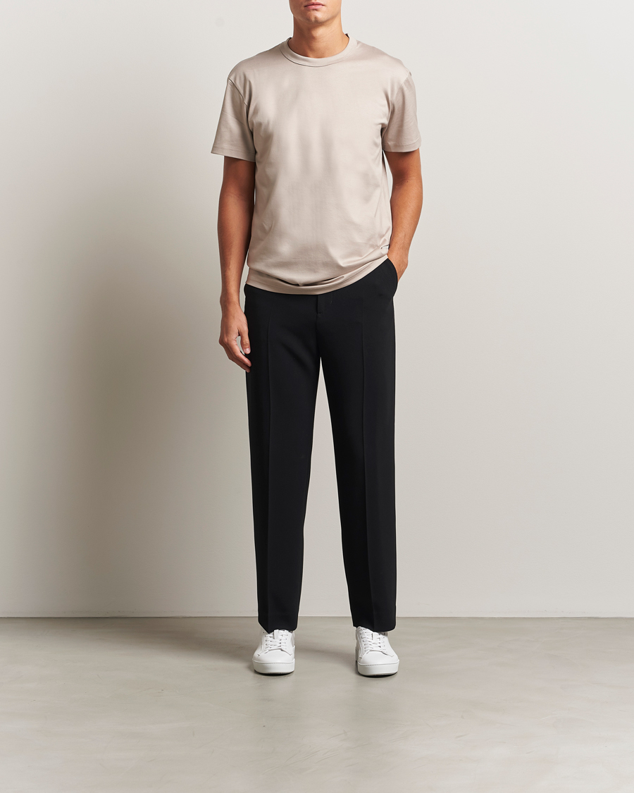 Herr | T-Shirts | Bread & Boxers | Pima Cotton Crew Neck T-Shirt Greige
