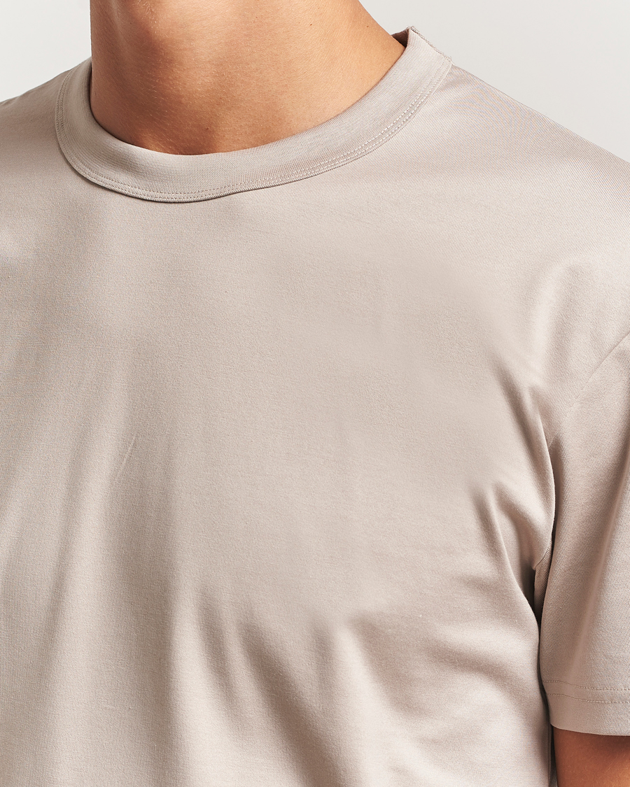 Herr | T-Shirts | Bread & Boxers | Pima Cotton Crew Neck T-Shirt Greige