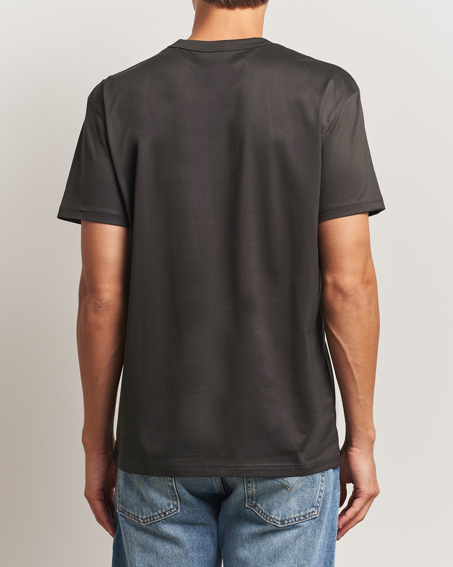 Herr | T-Shirts | Bread & Boxers | Pima Cotton Crew Neck T-Shirt Charcoal