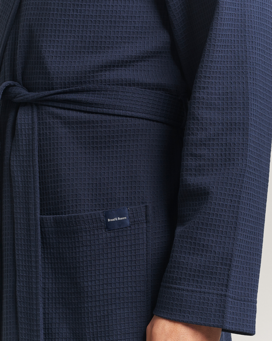 Herr | Pyjamas & Morgonrockar | Bread & Boxers | Waffle Robe Navy Blue