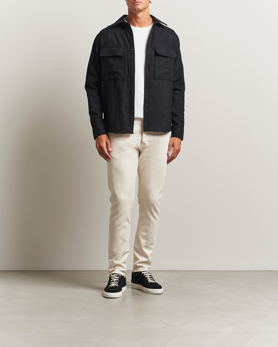 Herr | Byxor | Dondup | Icon Bullstretch 5-Pocket Pants Ecru