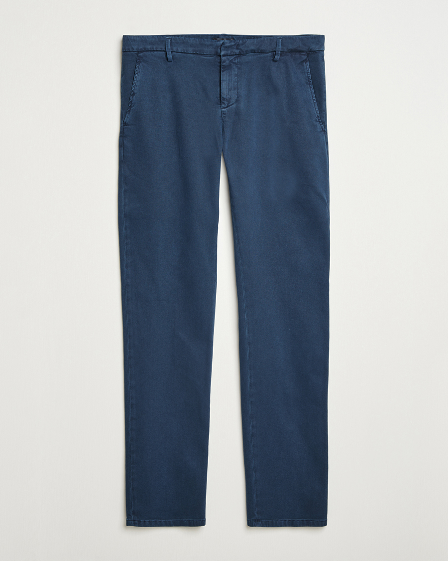 Herr | Byxor | Dondup | Spiritisimo Pleated Chinos Navy