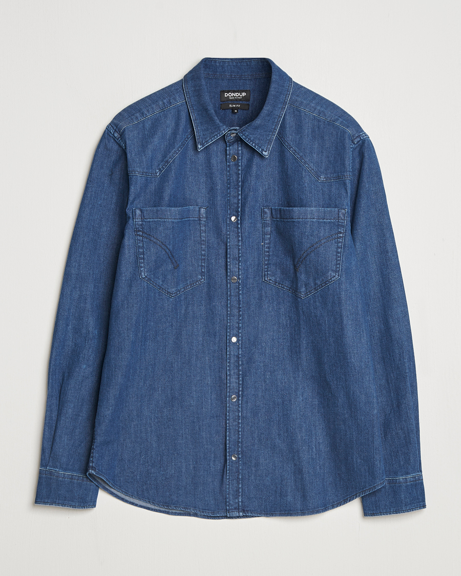 Herr | Skjortor | Dondup | Pocket Denim Shirt Medium Blue