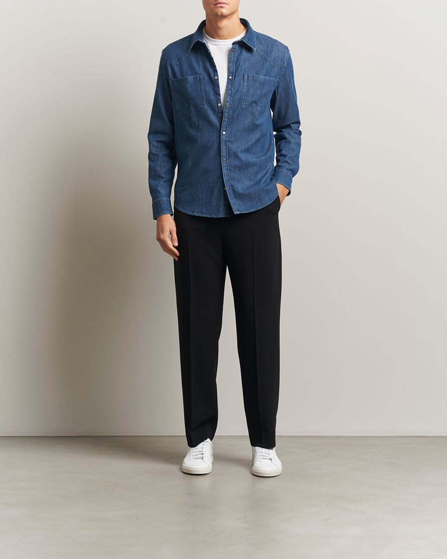 Herr | Skjortor | Dondup | Pocket Denim Shirt Medium Blue