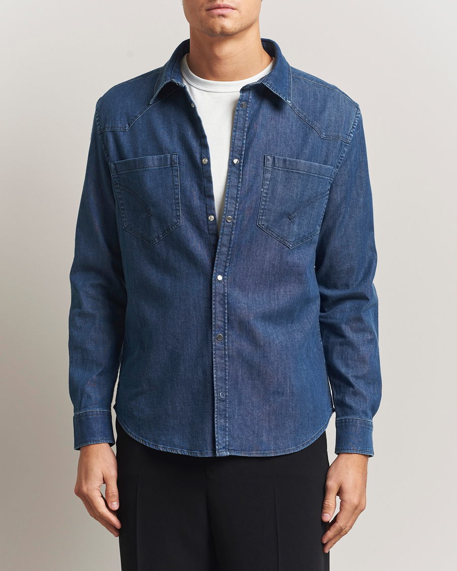 Herr | Skjortor | Dondup | Pocket Denim Shirt Medium Blue