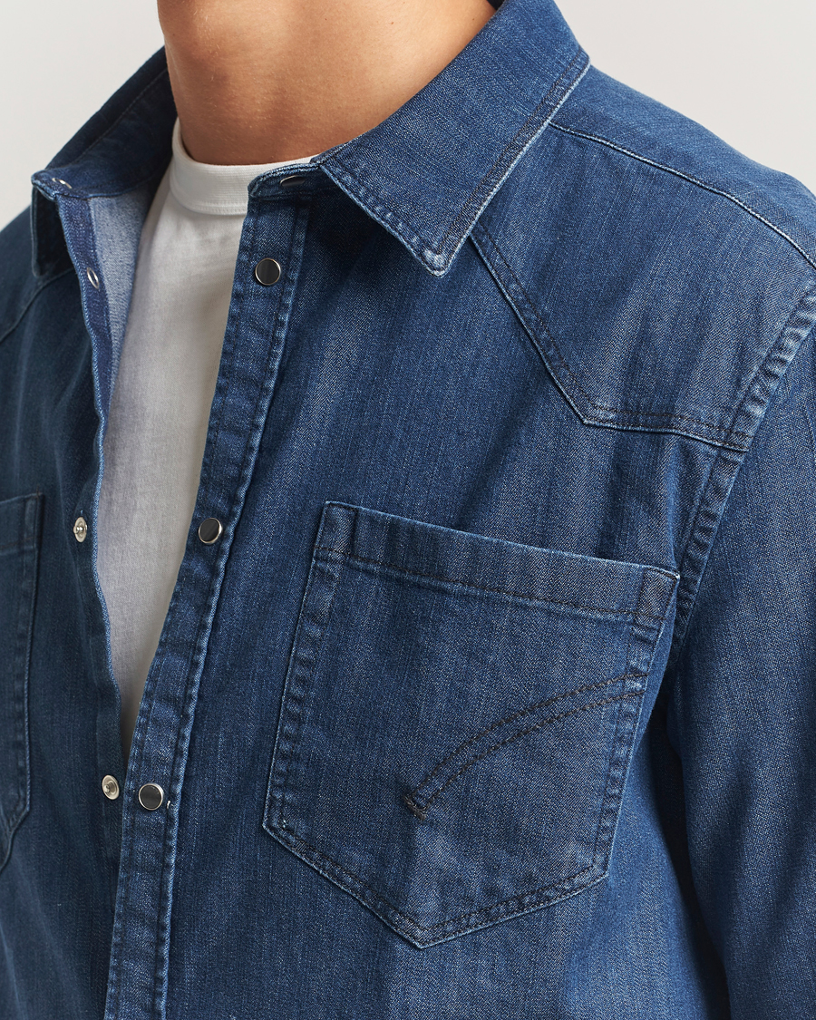 Herr | Skjortor | Dondup | Pocket Denim Shirt Medium Blue
