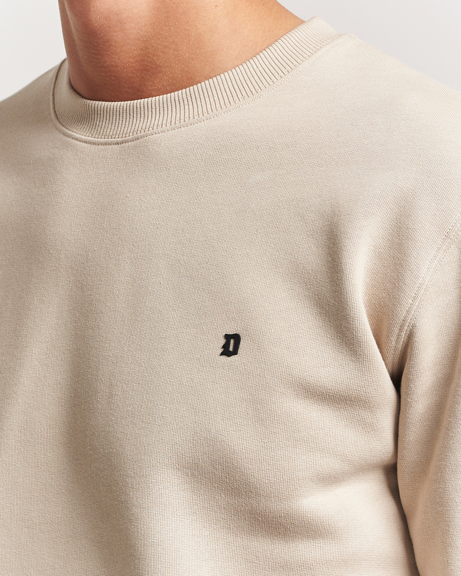 Herr | Tröjor | Dondup | Logo Crew Neck Sweatshirt Ecru