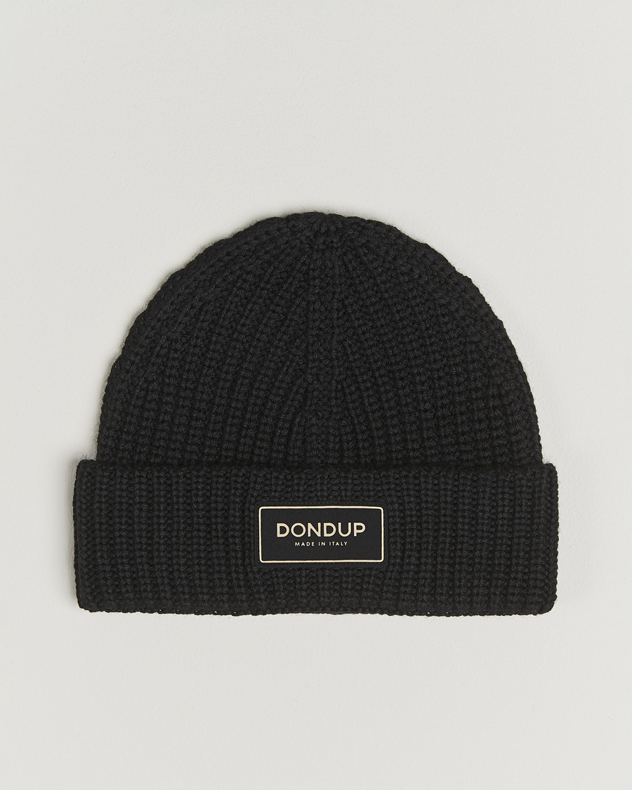 Herr | Mössor | Dondup | Ribbed Beanie Black