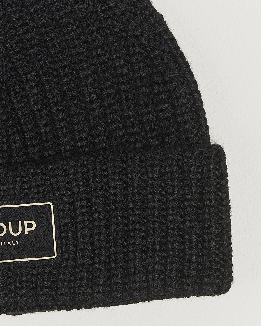 Herr | Mössor | Dondup | Ribbed Beanie Black